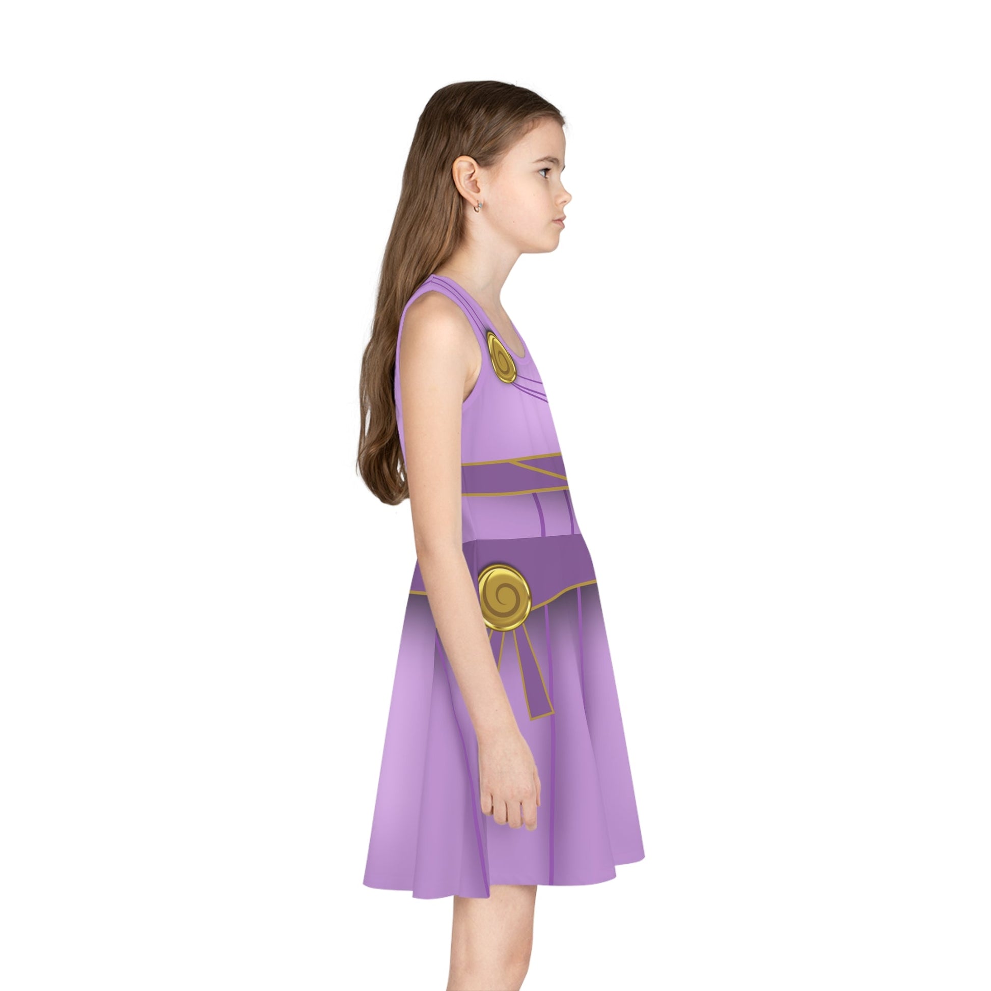 The Megara Girls' Sleeveless Sundress 90s disney moviesAll Over Printkids dressWrong Lever Clothing