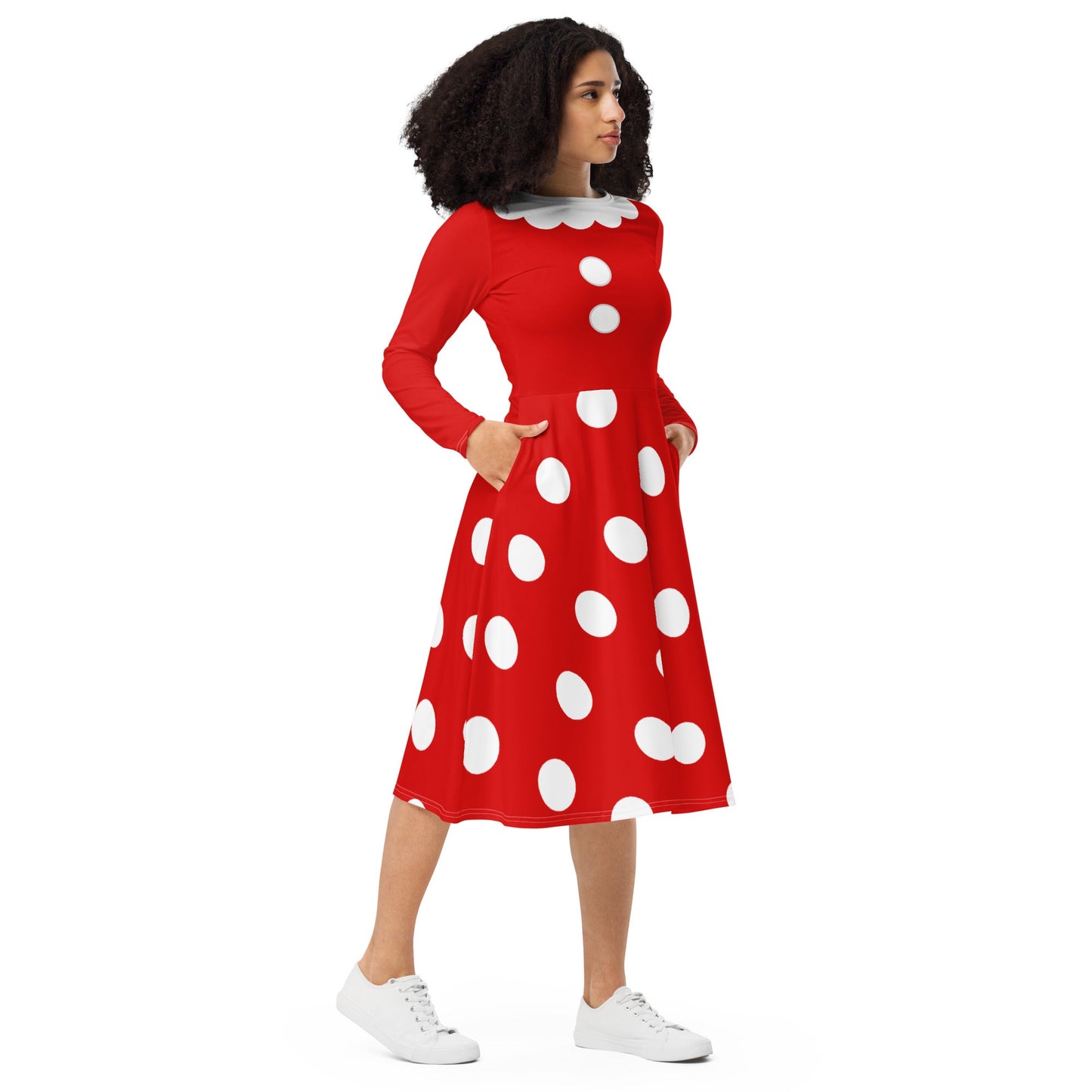 The Minnie long sleeve midi dress cosplaydisney cosplayLittle Lady Shay Boutique