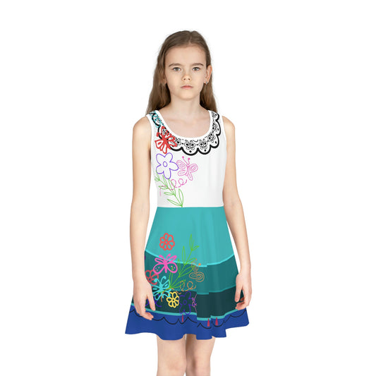 The Mirabel Girls' Sleeveless Sundress (AOP) All Over PrintAOPkids dressLittle Lady Shay Boutique