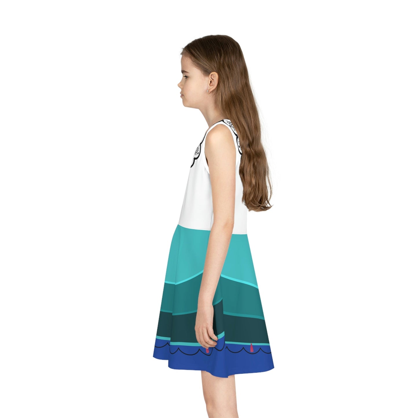 The Mirabel Girls' Sleeveless Sundress (AOP) All Over PrintAOPkids dressLittle Lady Shay Boutique