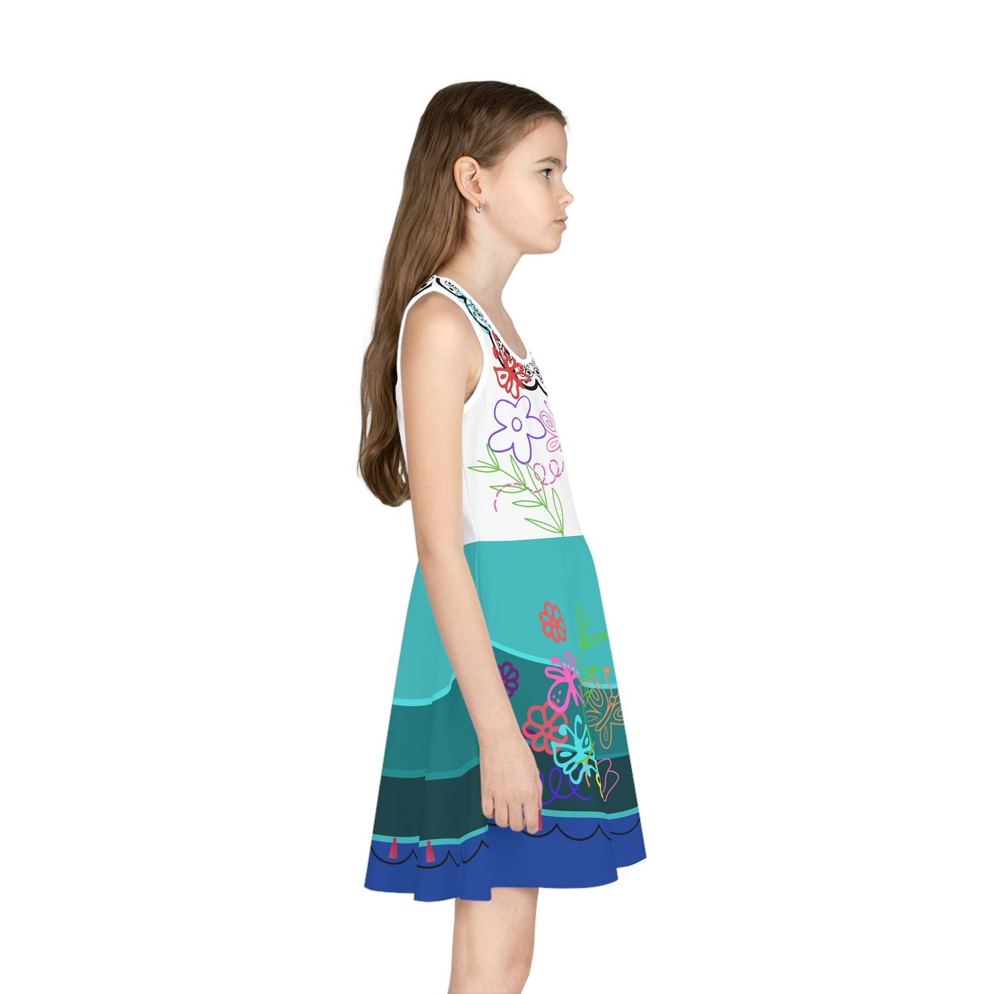 The Mirabel Girls' Sleeveless Sundress (AOP) All Over PrintAOPkids dressLittle Lady Shay Boutique