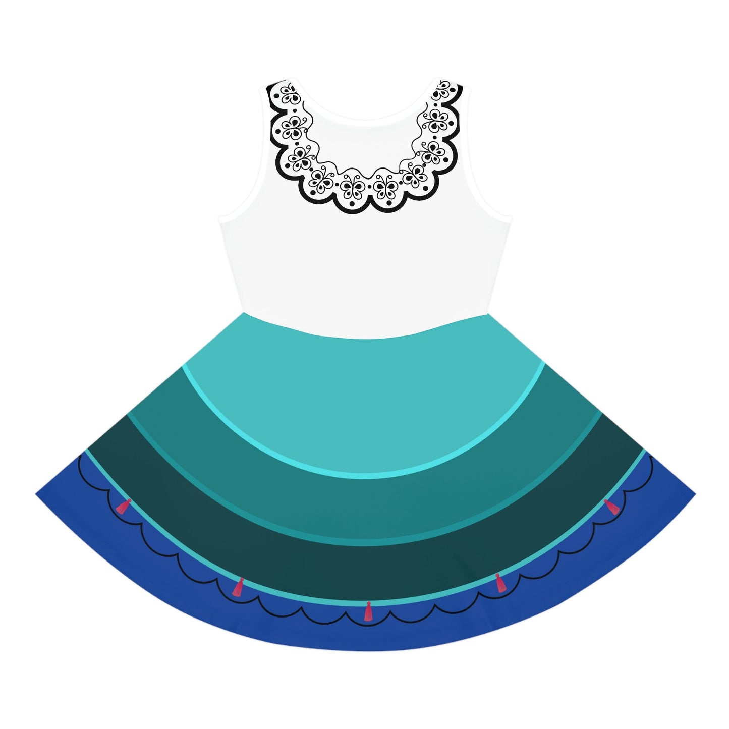 The Mirabel Girls' Sleeveless Sundress (AOP) All Over PrintAOPkids dressLittle Lady Shay Boutique