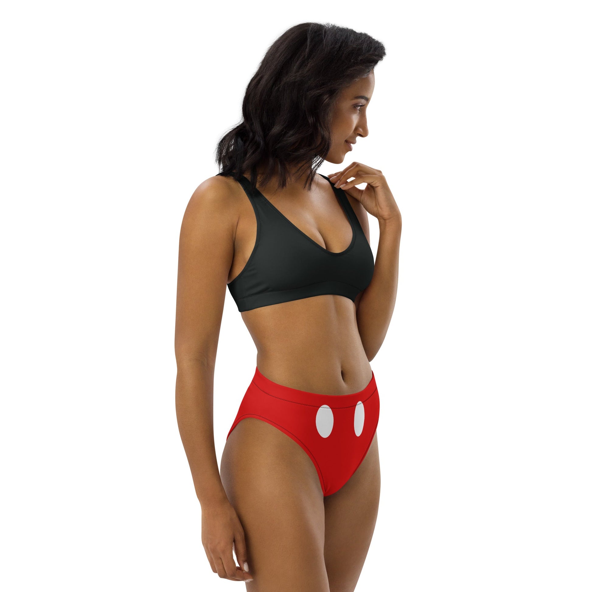 The Mouse Recycled high-waisted bikini adult disneycruise line swimmingWrong Lever Clothing