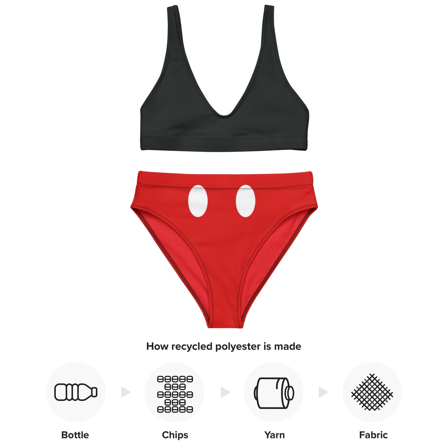 The Mouse Recycled high-waisted bikini adult disneycruise line swimmingWrong Lever Clothing