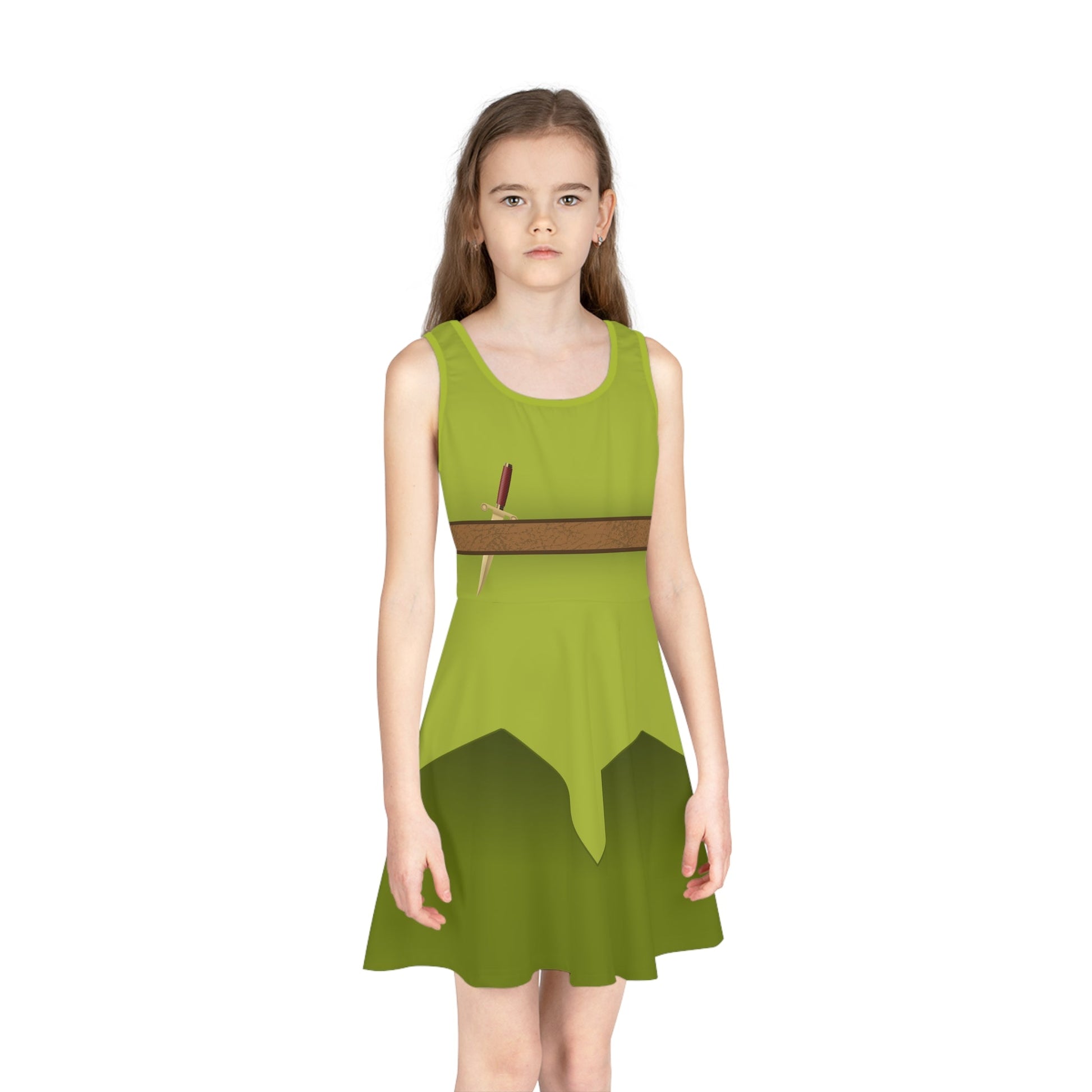 The Pan Girls' Sleeveless Sundress All Over PrintAOPAll Over PrintsWrong Lever Clothing