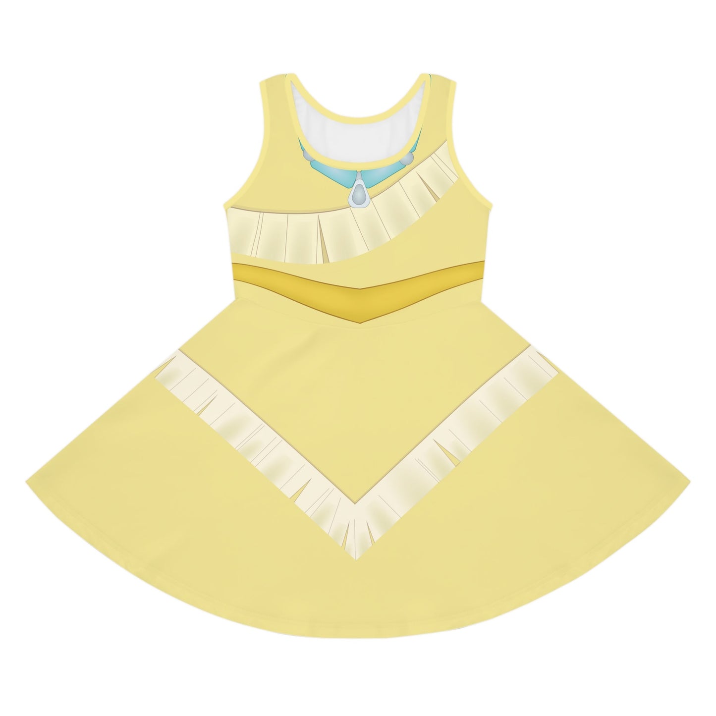 The Pocahontas Inspired Girls' Sleeveless Sundress All Over PrintAOPkids dressLittle Lady Shay Boutique
