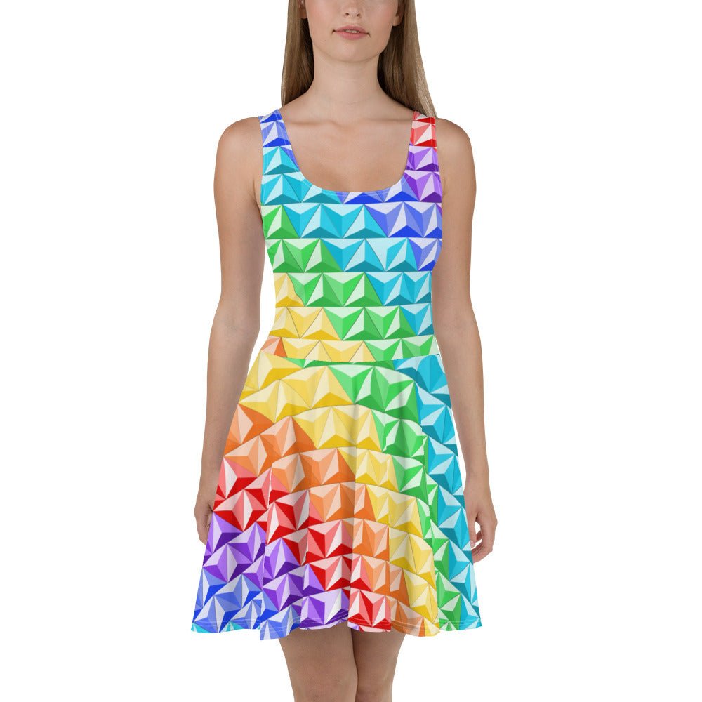space skater dress Space Mountain Skater Dress: Women's Sleeveless Futuristic Disneybound Costume Athletic Design