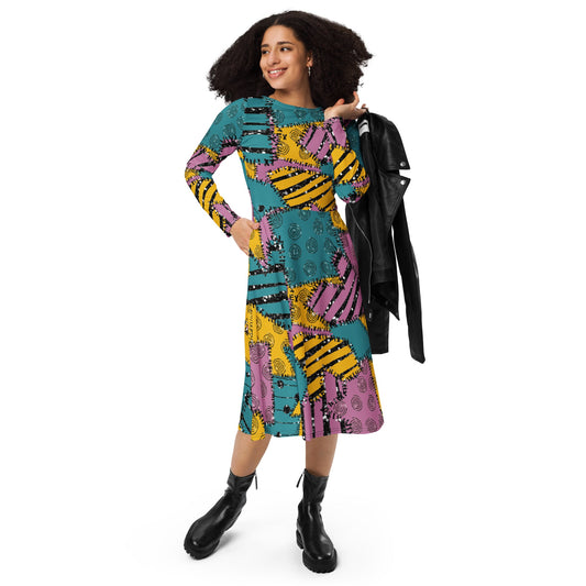 The Sally long sleeve midi dress disney costumedisney halloweenLittle Lady Shay Boutique