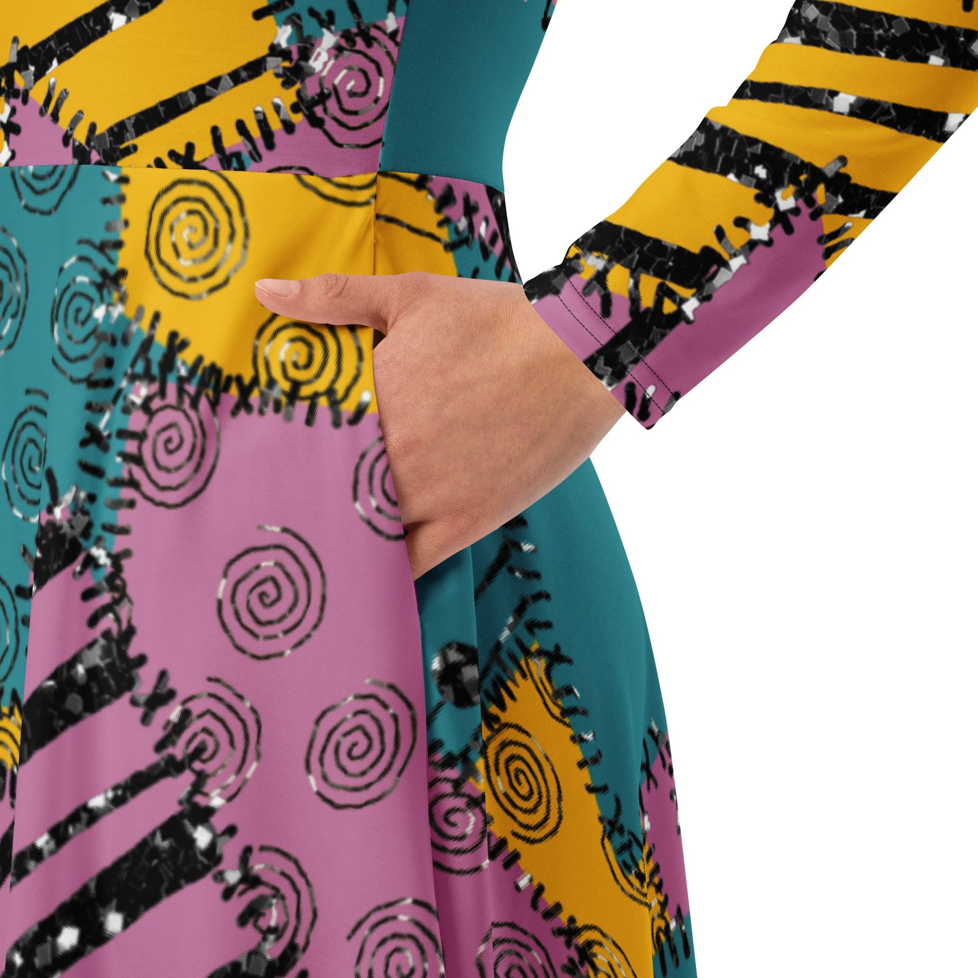 The Sally long sleeve midi dress disney costumedisney halloweenLittle Lady Shay Boutique