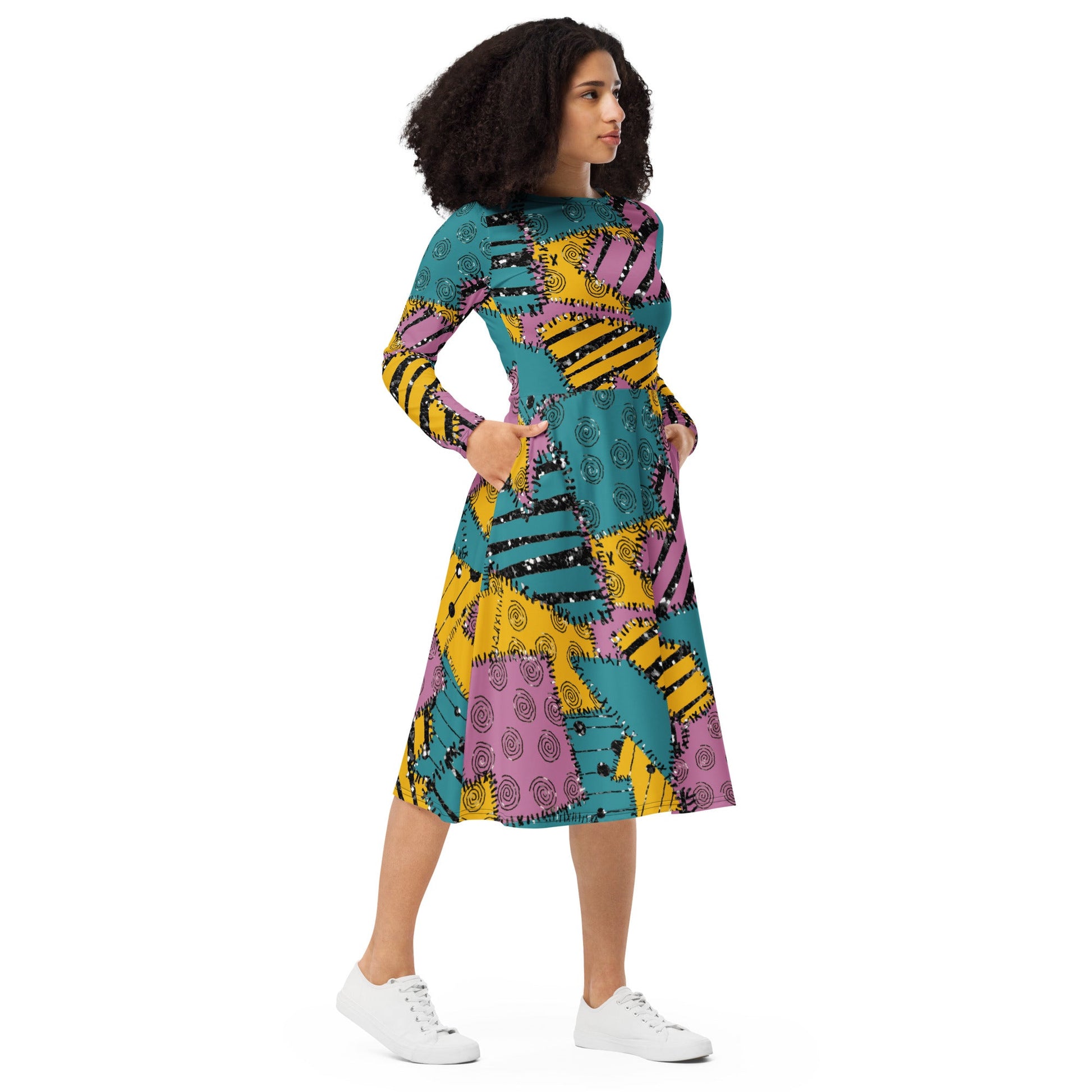 The Sally long sleeve midi dress disney costumedisney halloweenLittle Lady Shay Boutique