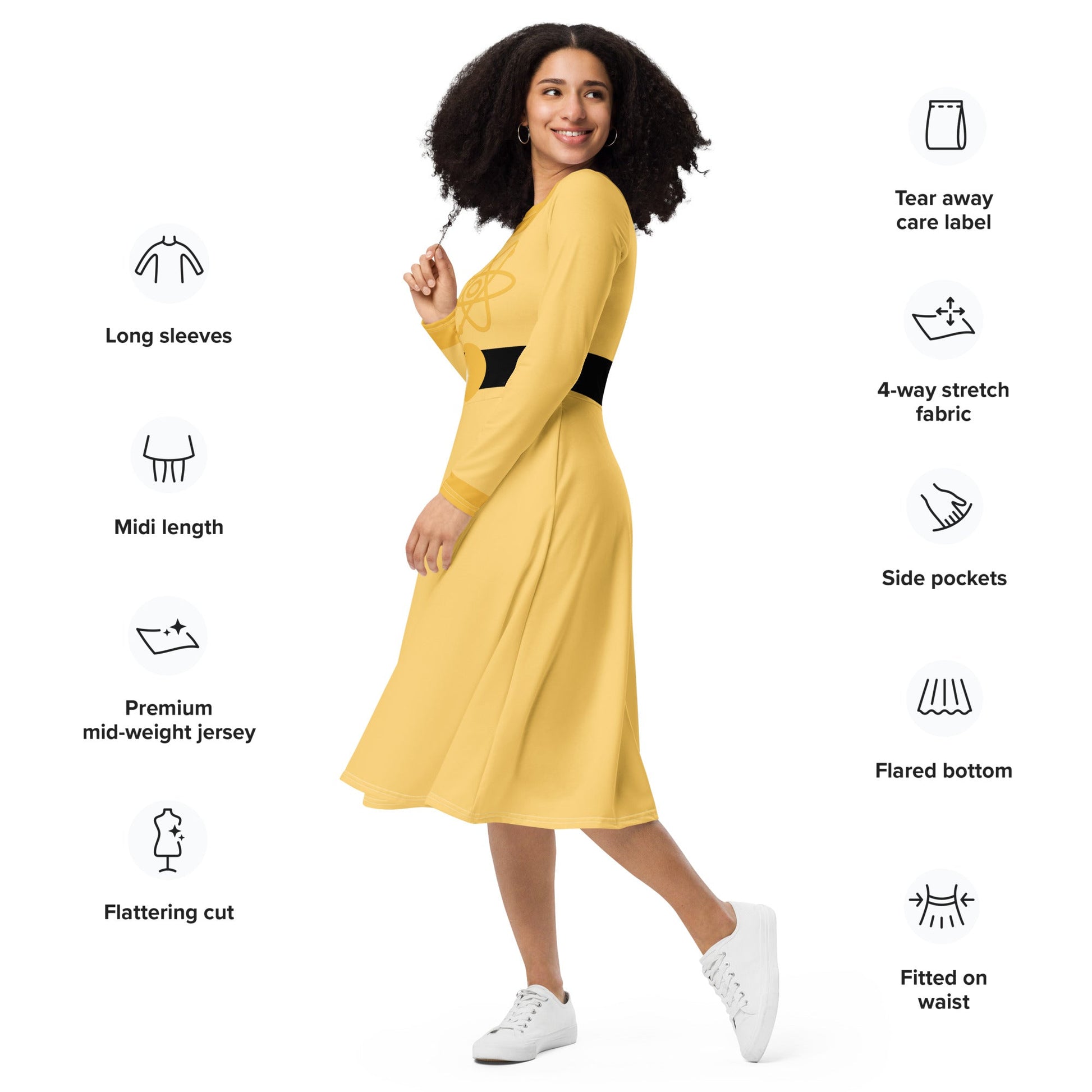 The Stand Out long sleeve midi dress 90s moviedisney adultWrong Lever Clothing