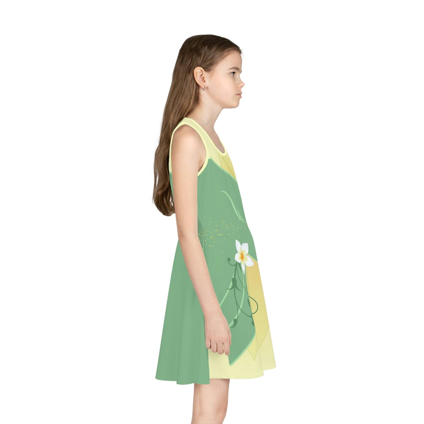 The Tiana Girls' Sleeveless Sundress (AOP) All Over PrintAOPkids dressWrong Lever Clothing