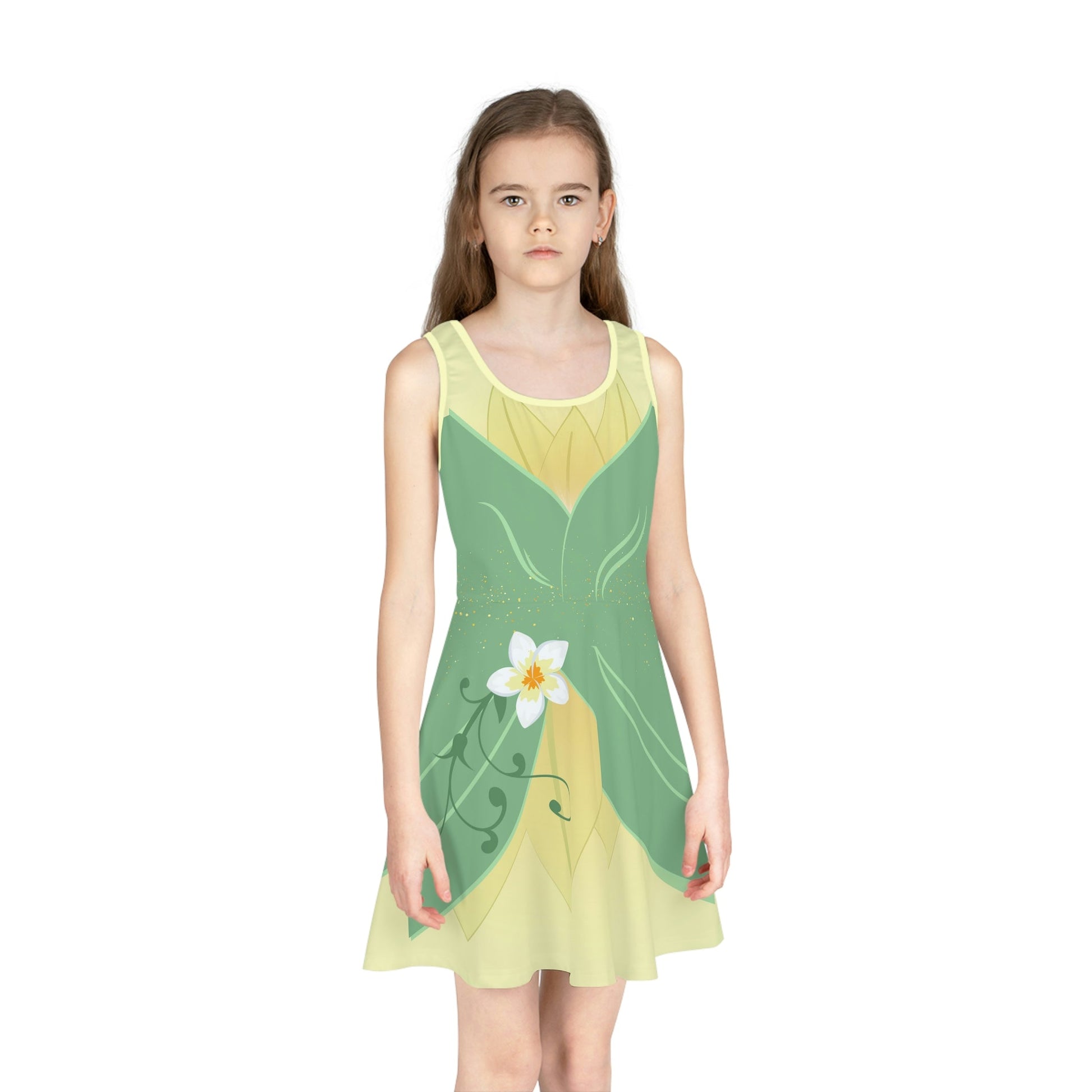 The Tiana Girls' Sleeveless Sundress (AOP) All Over PrintAOPkids dressWrong Lever Clothing