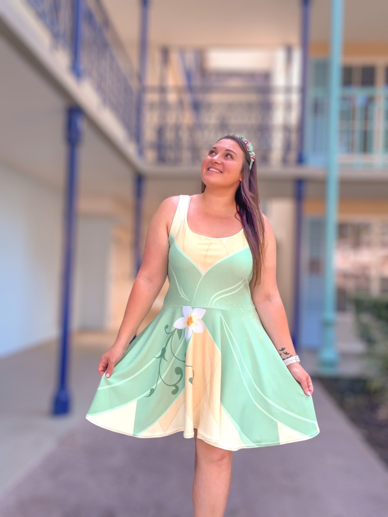 The Tiana Skater Dress 100 years of wonderadult disney princessSkater SkirtLittle Lady Shay Boutique