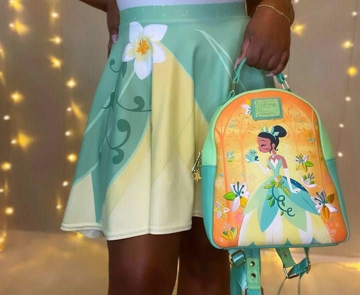 The Tiana Skater Skirt 100 years of wonderadult disney princessSkater SkirtWrong Lever Clothing