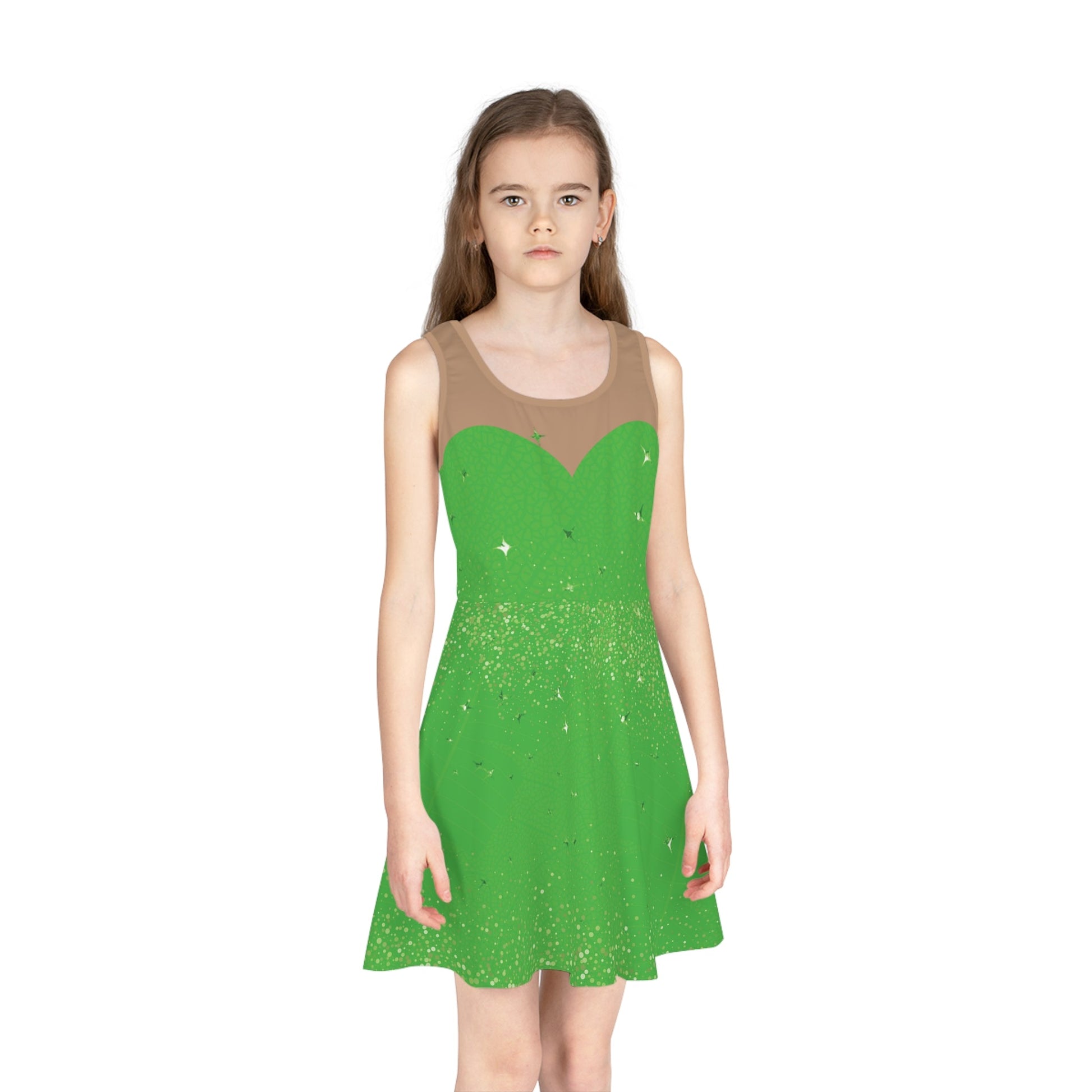The Tinker Fairy Girls' Sleeveless Sundress All Over PrintAOPAll Over PrintsLittle Lady Shay Boutique