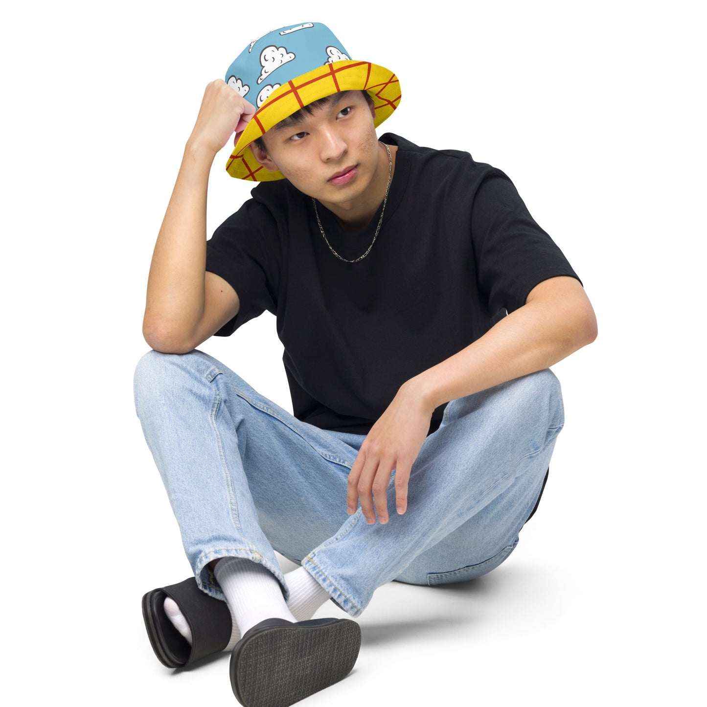 The Toys inspired Reversible bucket hat andy's room cloudsandy's room styleHatLittle Lady Shay Boutique