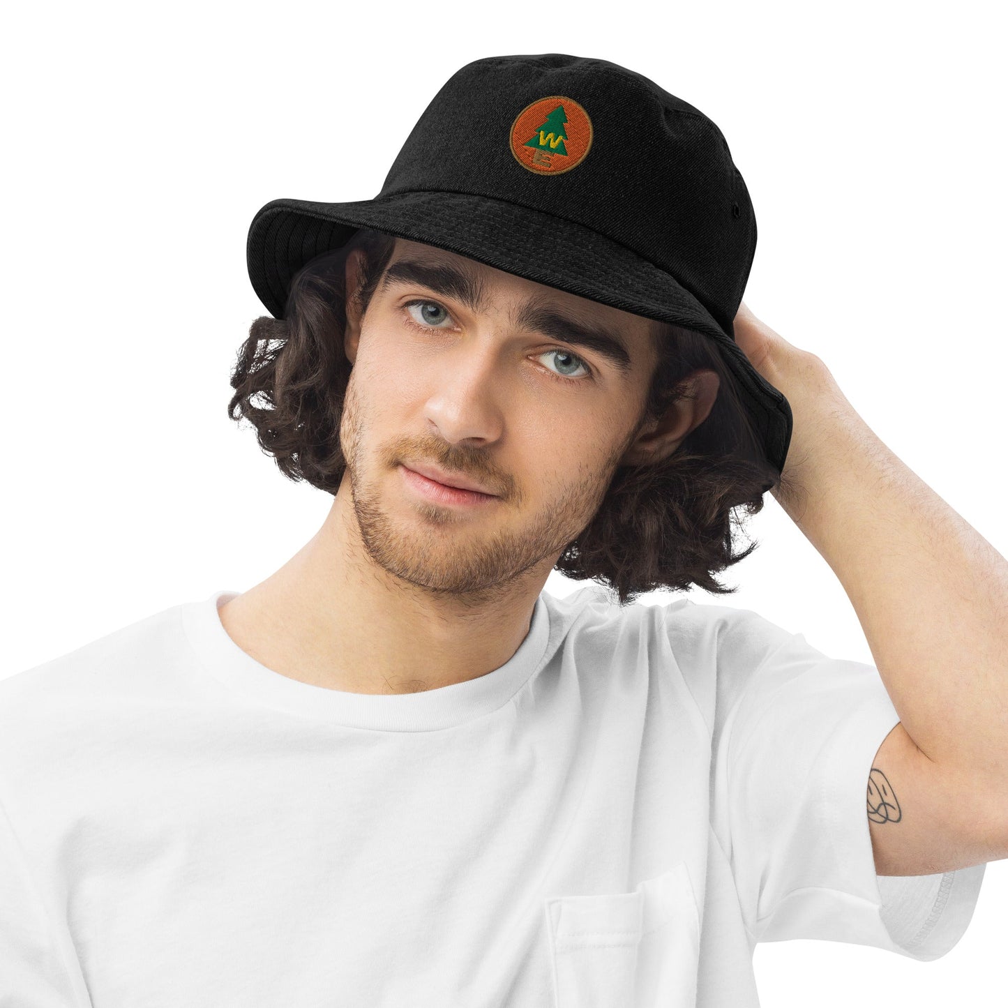 The Wilderness must be Explored Denim bucket hat 100 years of wonderadult disneyHatWrong Lever Clothing