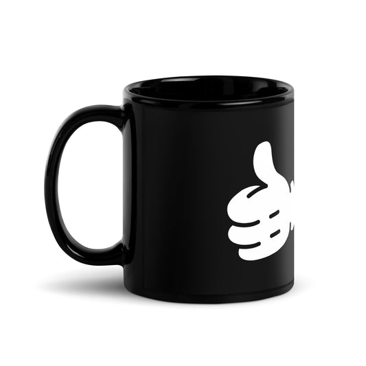 Thumbs up Black Glossy Mug christmas giftcoffee mugLittle Lady Shay Boutique