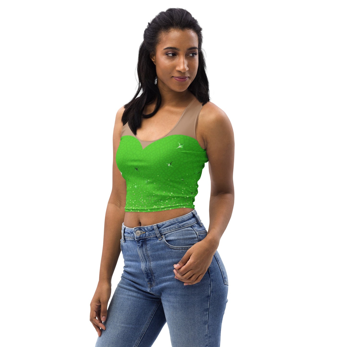 Tinker Fairy Crop Top adult tinkerbellcharacter diningAdult T-ShirtLittle Lady Shay Boutique