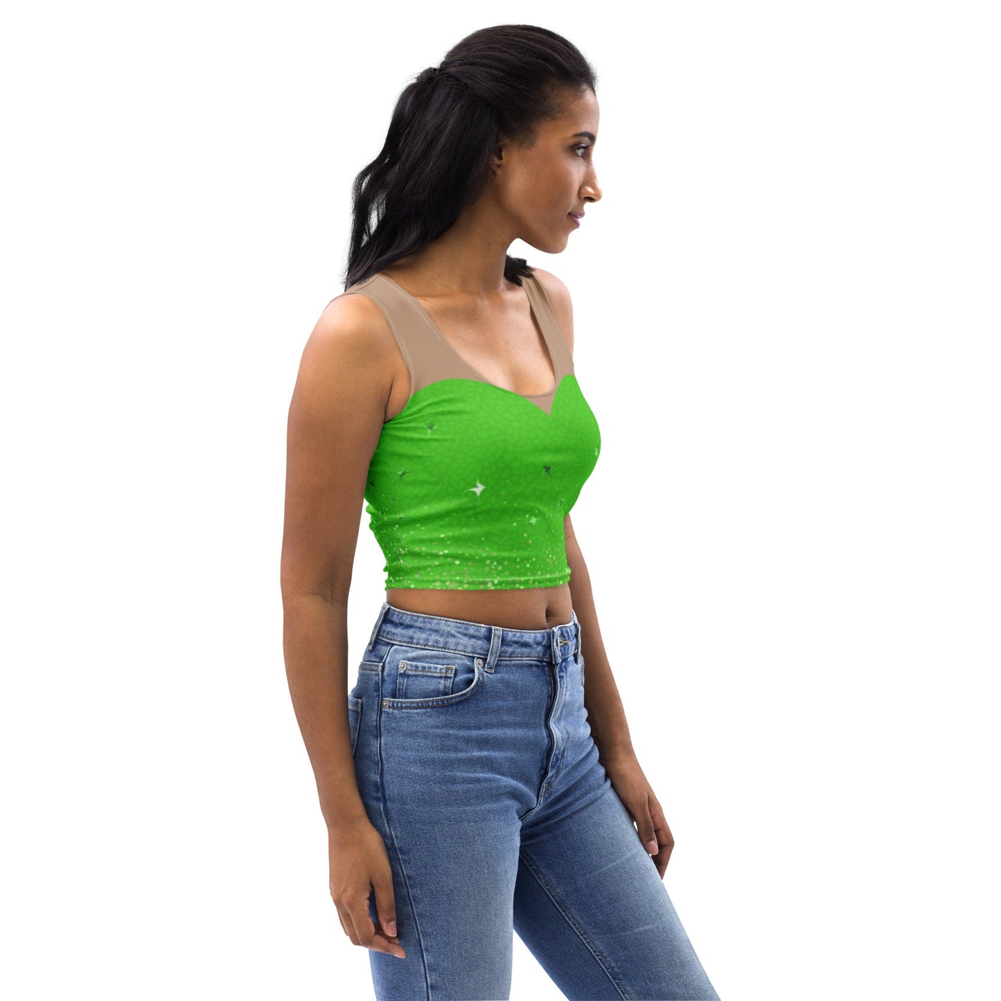 Tinker Fairy Crop Top adult tinkerbellcharacter diningAdult T-ShirtLittle Lady Shay Boutique