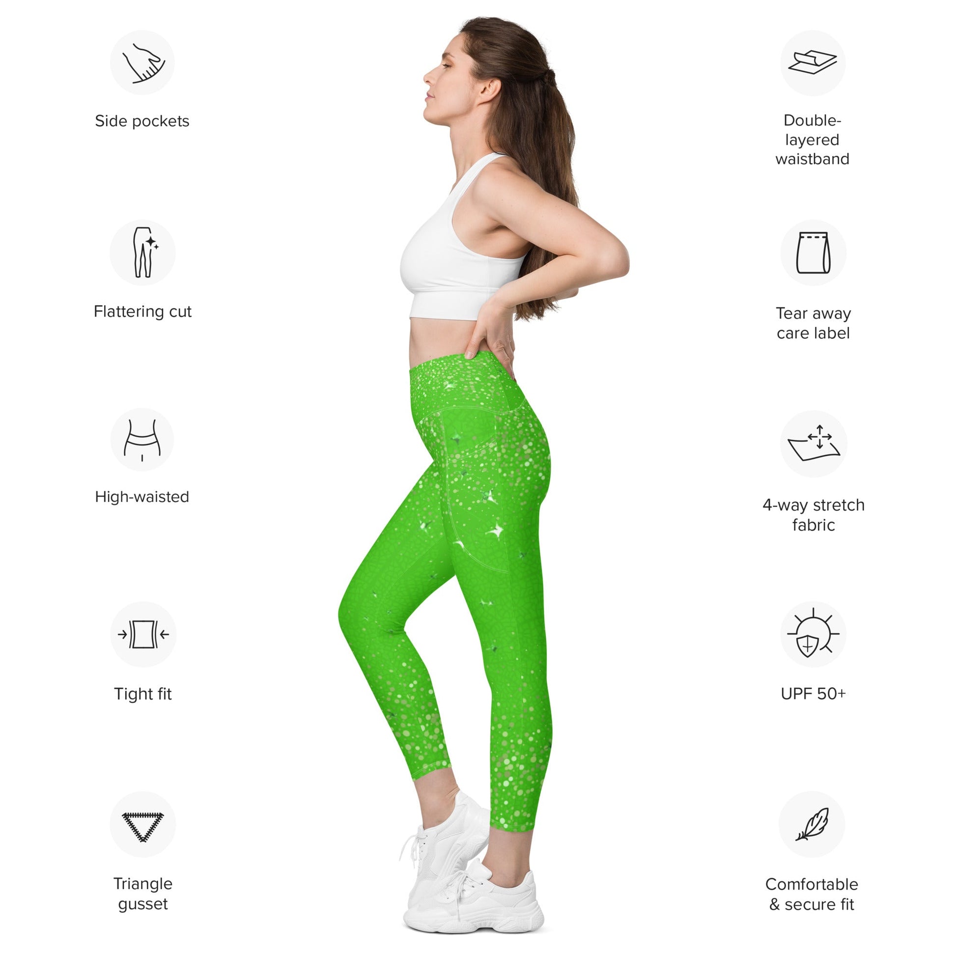 Tinker Fairy Leggings with pockets adult leggingsadult tinkerbellAdult LeggingsLittle Lady Shay Boutique