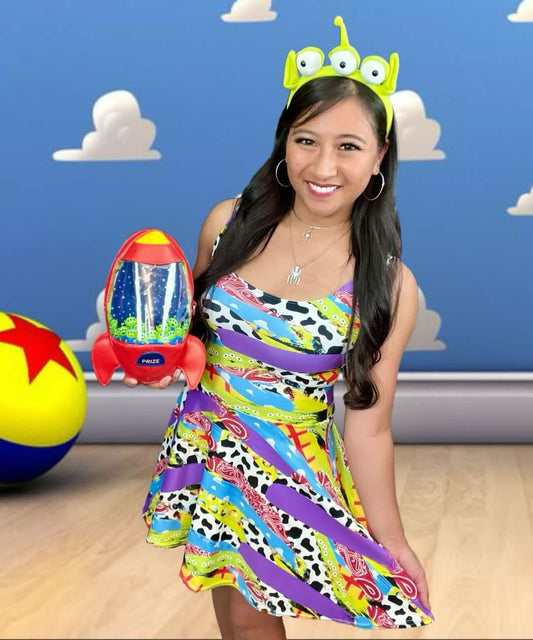 Toys Brushstrokes Skater Dress happiness is addictiveLittle Lady Shay Boutique