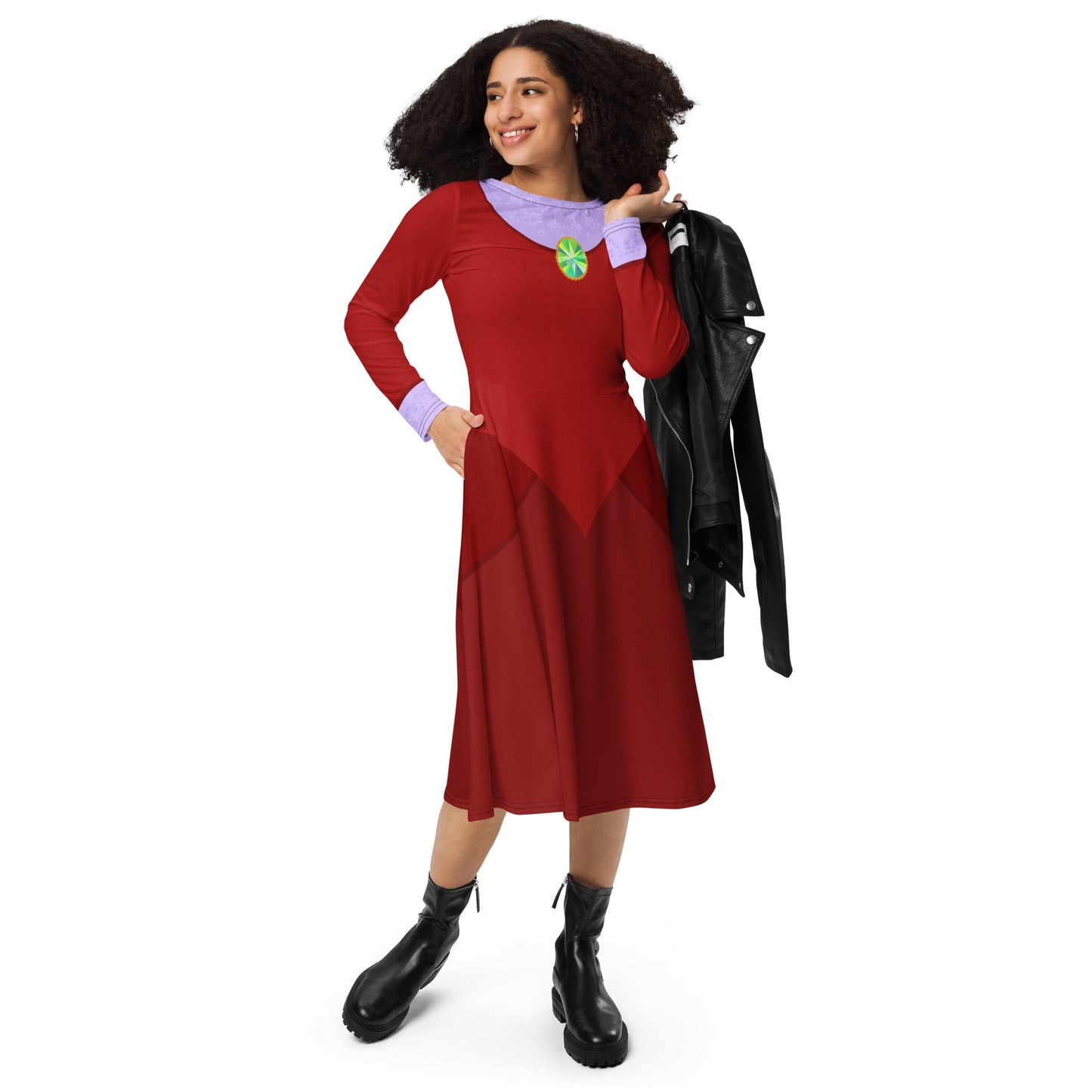 Tremaine Villain long sleeve midi dress cinderellacinderella villainLittle Lady Shay Boutique
