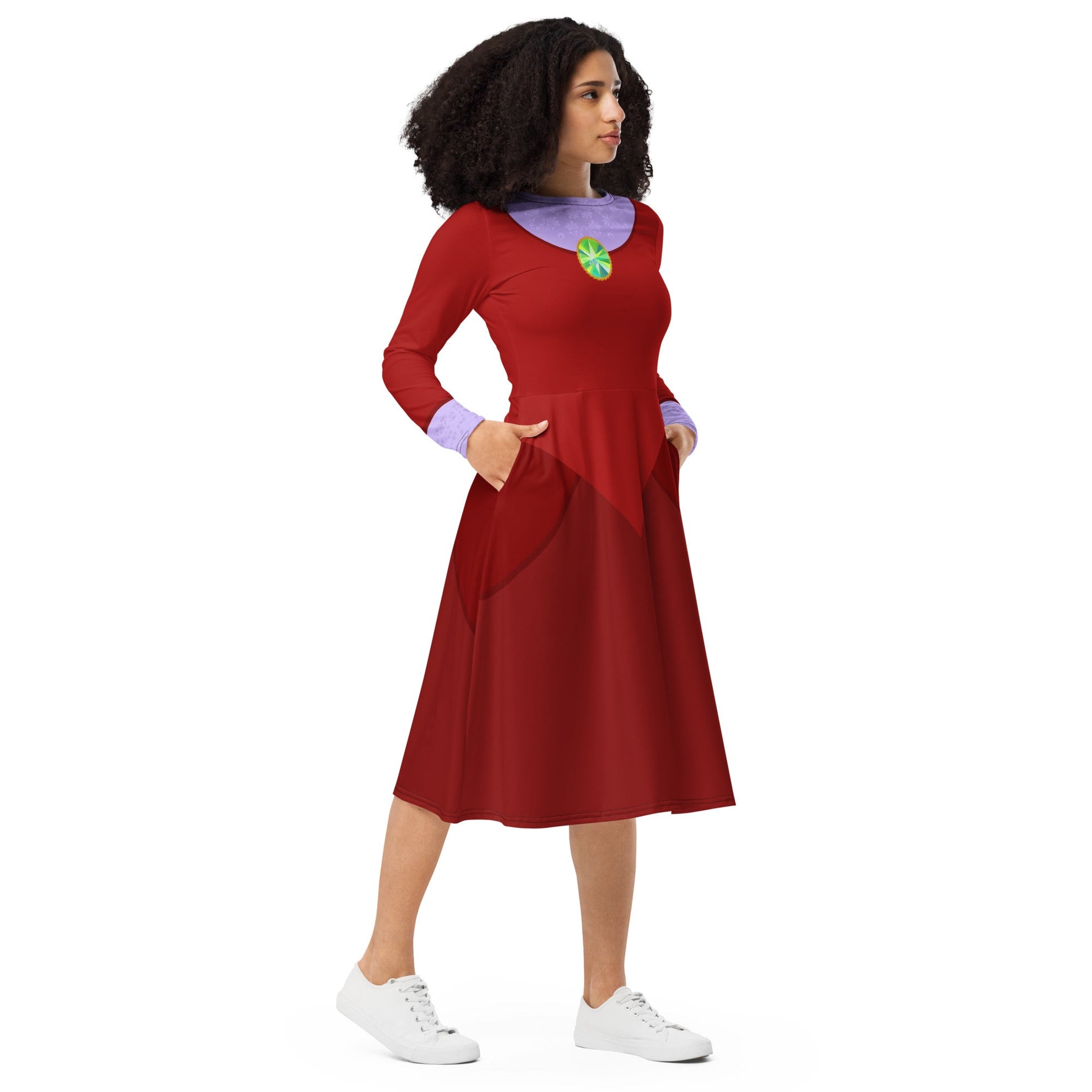 Tremaine Villain long sleeve midi dress cinderellacinderella villainLittle Lady Shay Boutique