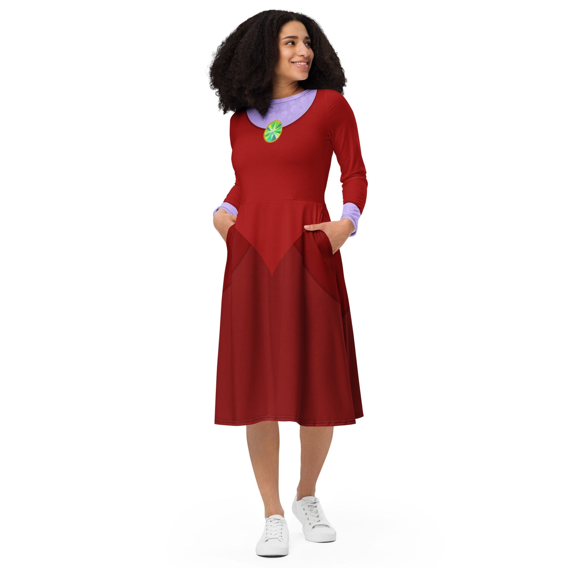 Tremaine Villain long sleeve midi dress cinderellacinderella villainLittle Lady Shay Boutique