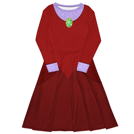 Tremaine Villain long sleeve midi dress cinderellacinderella villainLittle Lady Shay Boutique