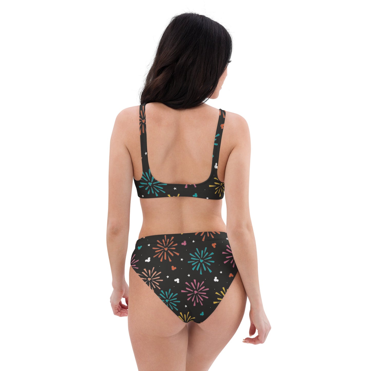 Trip Fireworks Recycled high-waisted bikini active disney familyadult disneyWrong Lever Clothing