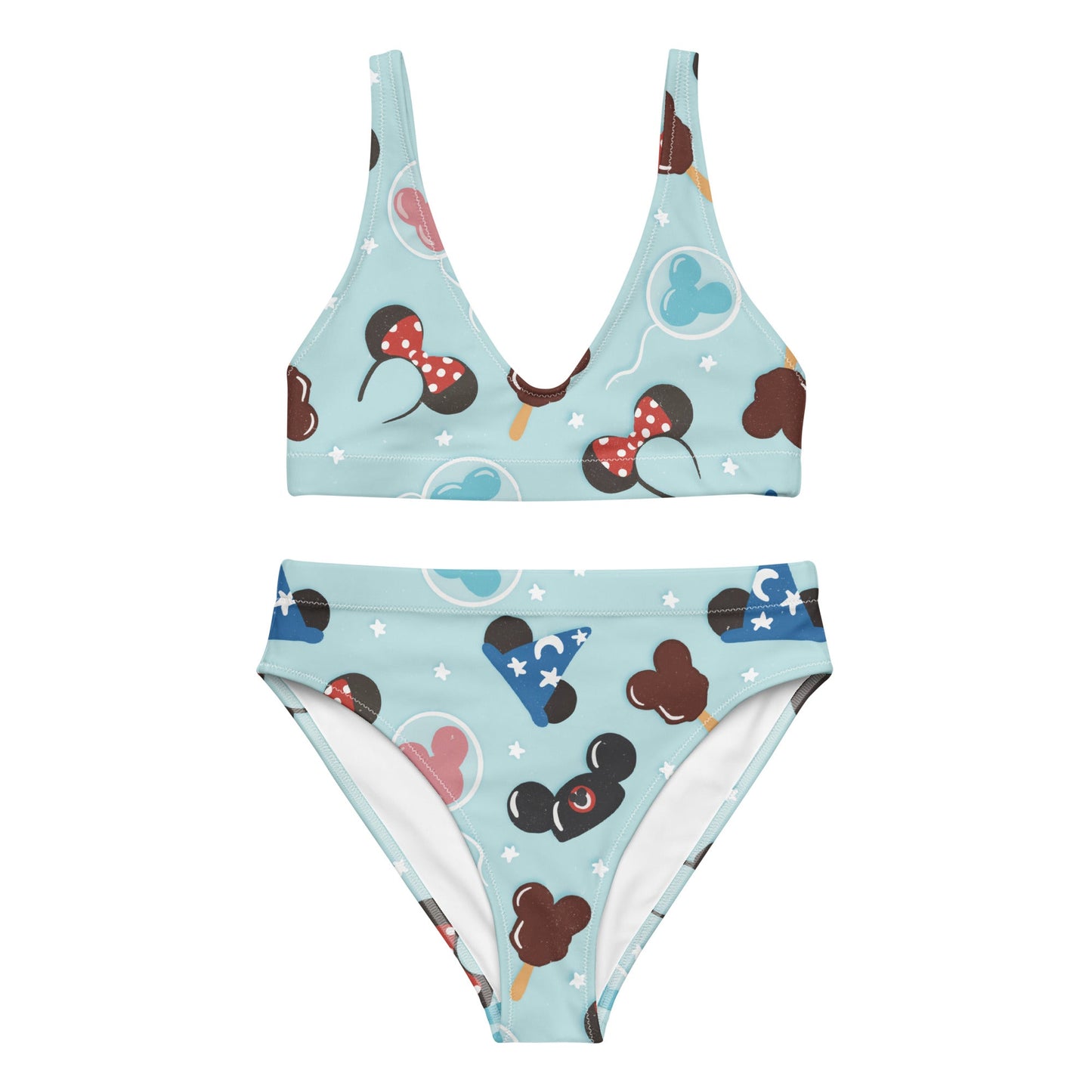 Trip Snacks Recycled high-waisted bikini active disney familyadult disneyWrong Lever Clothing