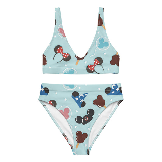 Trip Snacks Recycled high-waisted bikini active disney familyadult disneyWrong Lever Clothing