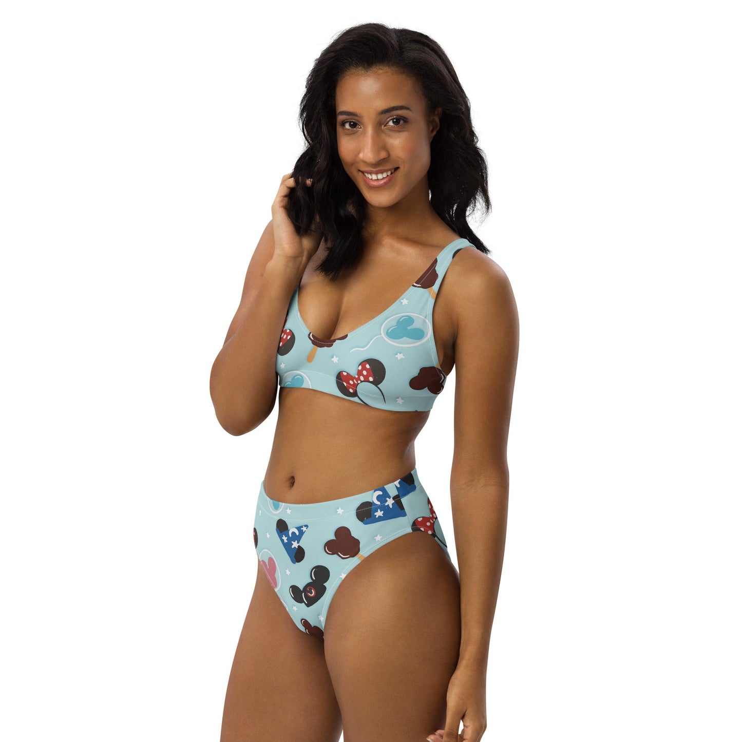 Trip Snacks Recycled high-waisted bikini active disney familyadult disneyWrong Lever Clothing