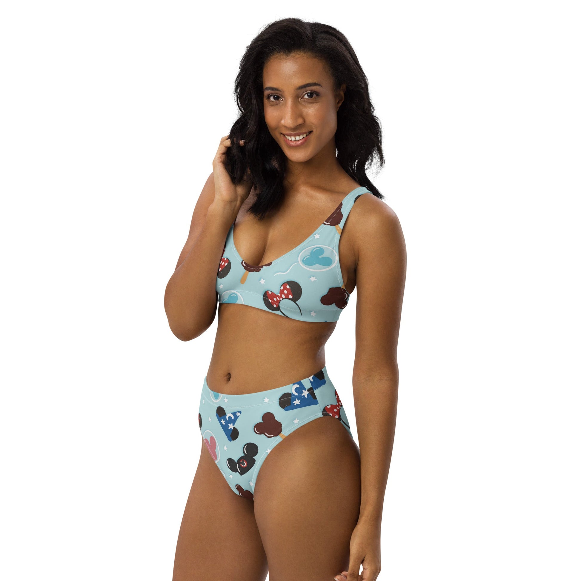 Trip Snacks Recycled high-waisted bikini active disney familyadult disneyWrong Lever Clothing