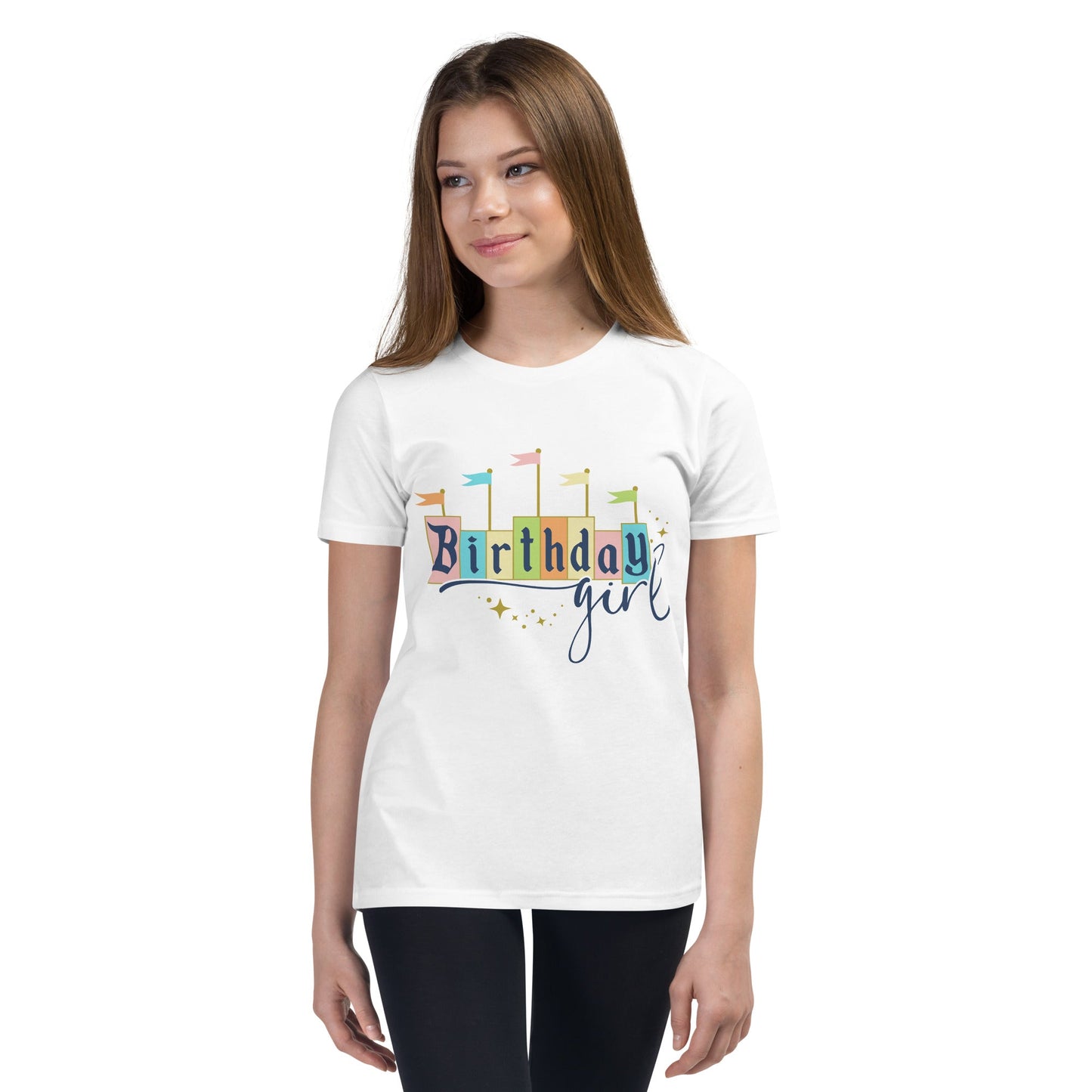 Vintage Birthday Girl Youth Short Sleeve T-Shirt happiness is addictiveLittle Lady Shay Boutique