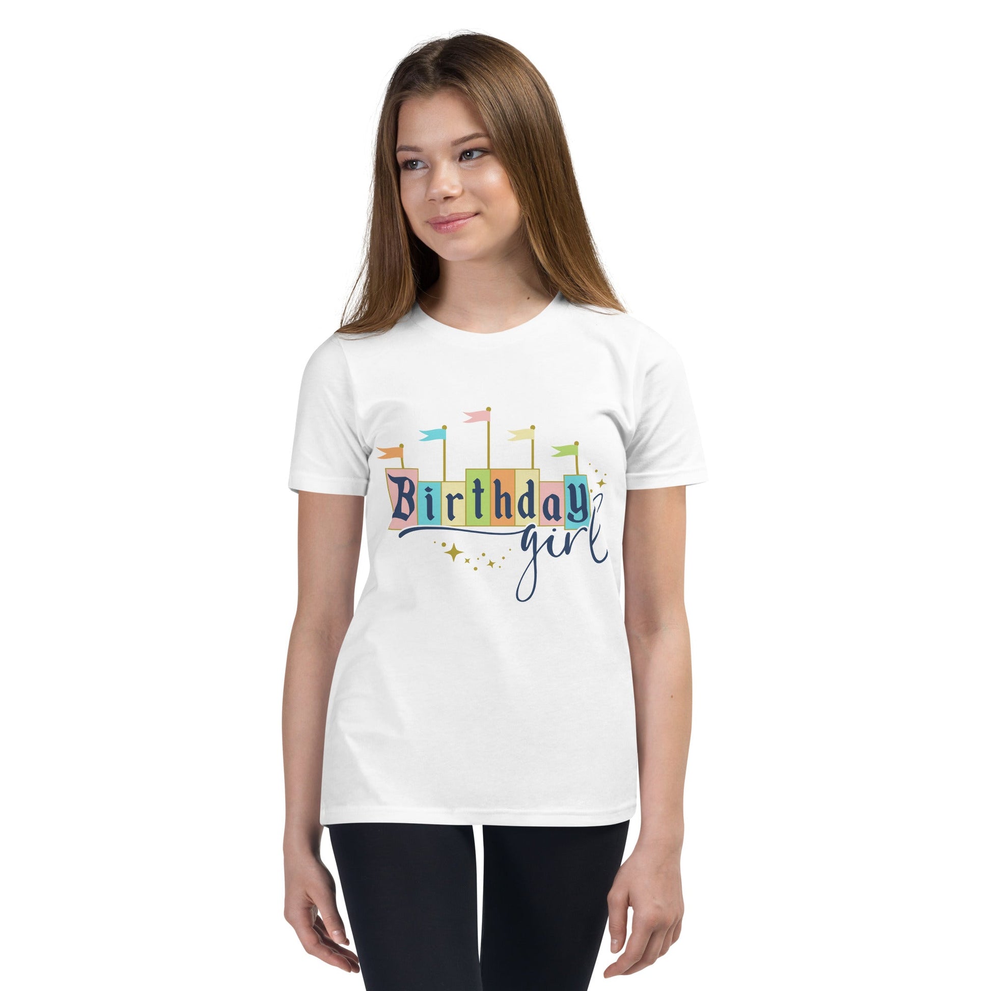 Vintage Birthday Girl Youth Short Sleeve T-Shirt happiness is addictiveLittle Lady Shay Boutique
