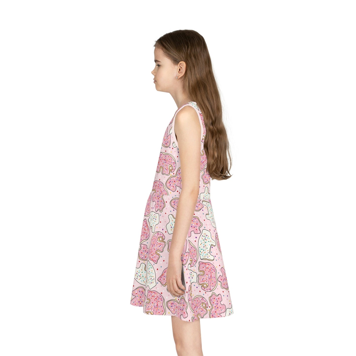 Vintage Cookies Girls' Sleeveless Sundress 100 years of wonderAll Over Printkids dressLittle Lady Shay Boutique