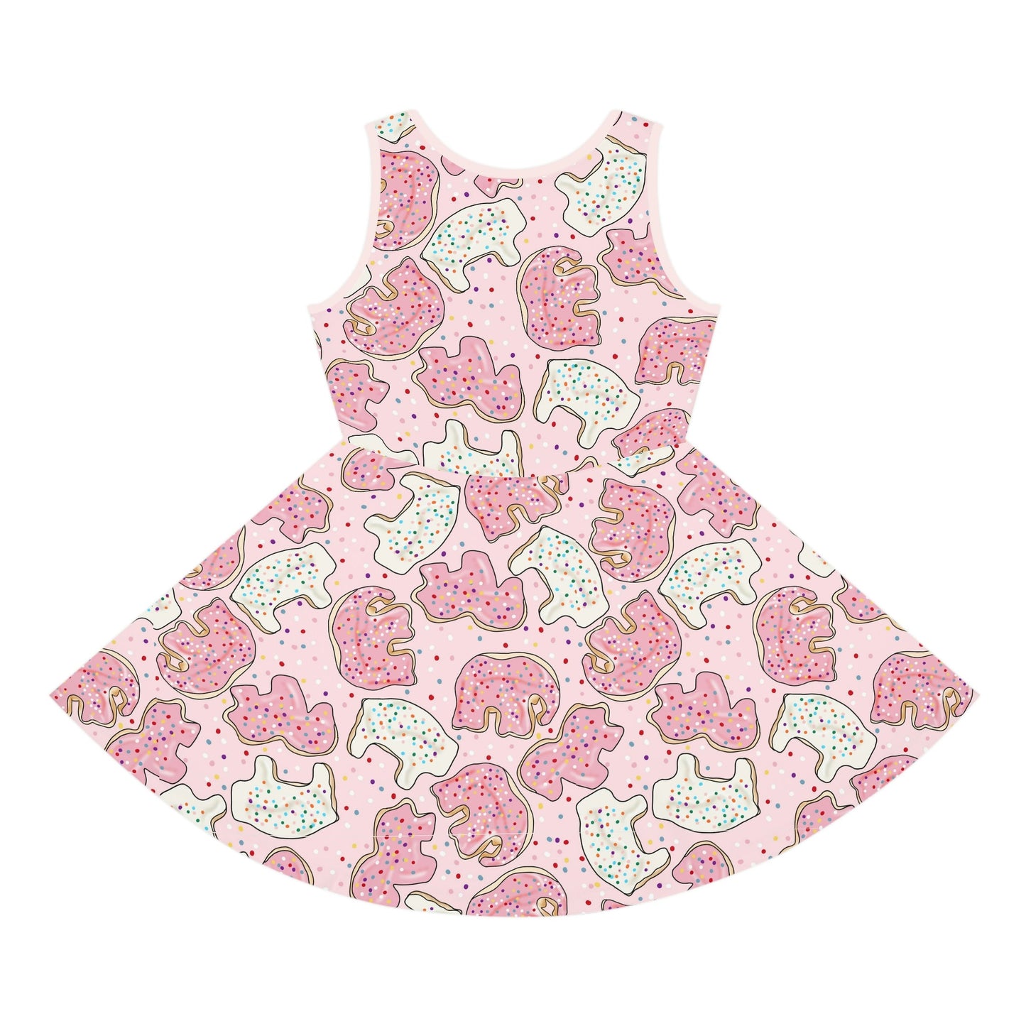 Vintage Cookies Girls' Sleeveless Sundress 100 years of wonderAll Over Printkids dressLittle Lady Shay Boutique