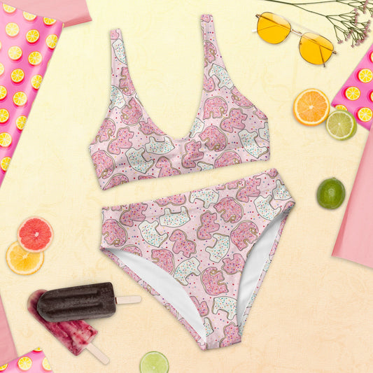 Vintage Cookies Recycled high-waisted bikini happiness is addictiveLittle Lady Shay Boutique