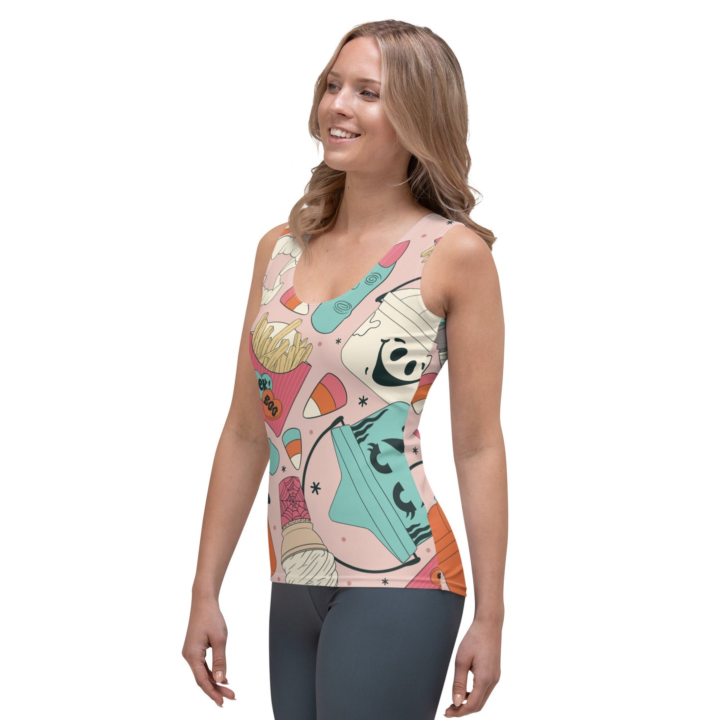 Vintage Halloween Buckets- Pink- Tank Top activeweardisney boundingAdult T-ShirtLittle Lady Shay Boutique