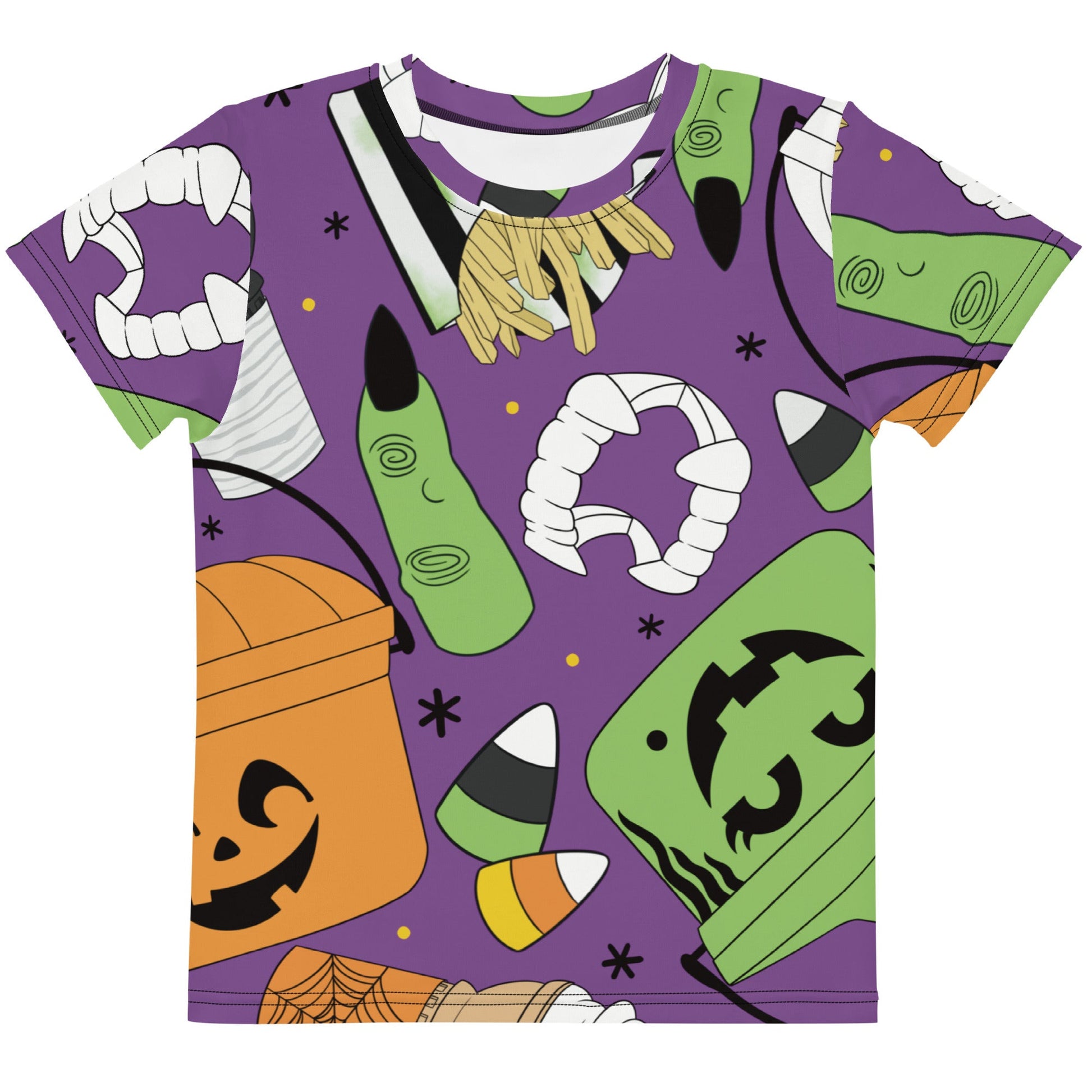 Vintage Halloween Buckets - Purple- Kids crew neck t-shirt activeweardisney boundingLittle Lady Shay Boutique