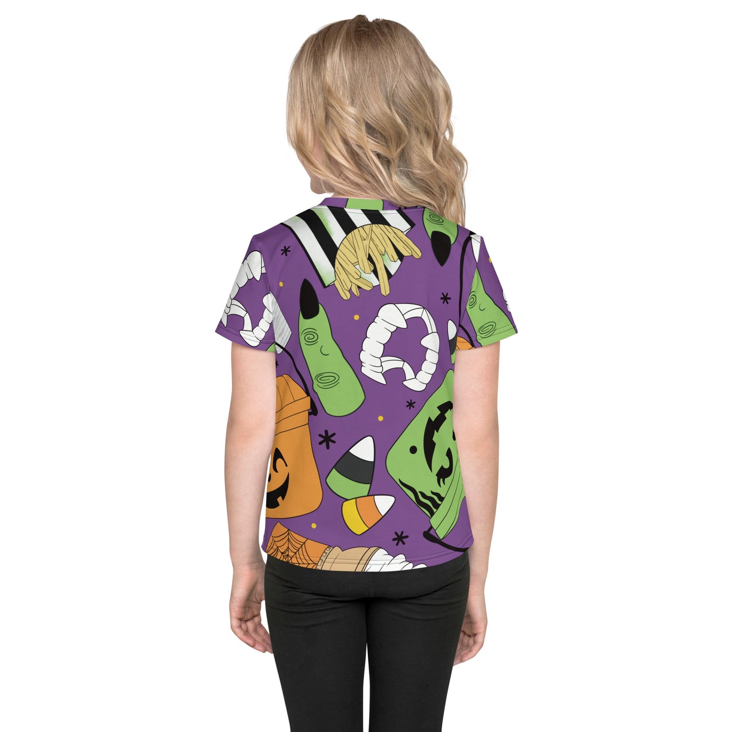 Vintage Halloween Buckets - Purple- Kids crew neck t-shirt activeweardisney boundingLittle Lady Shay Boutique