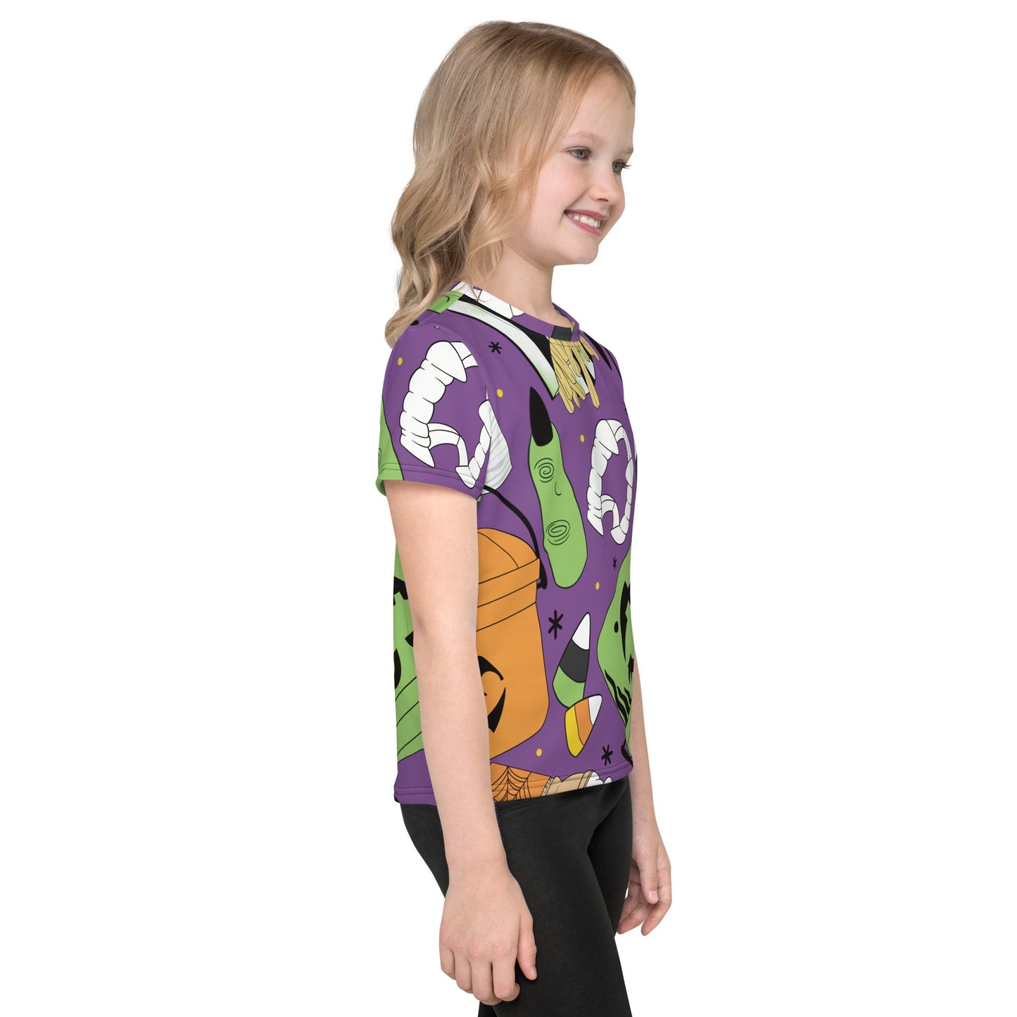 Vintage Halloween Buckets - Purple- Kids crew neck t-shirt activeweardisney boundingLittle Lady Shay Boutique