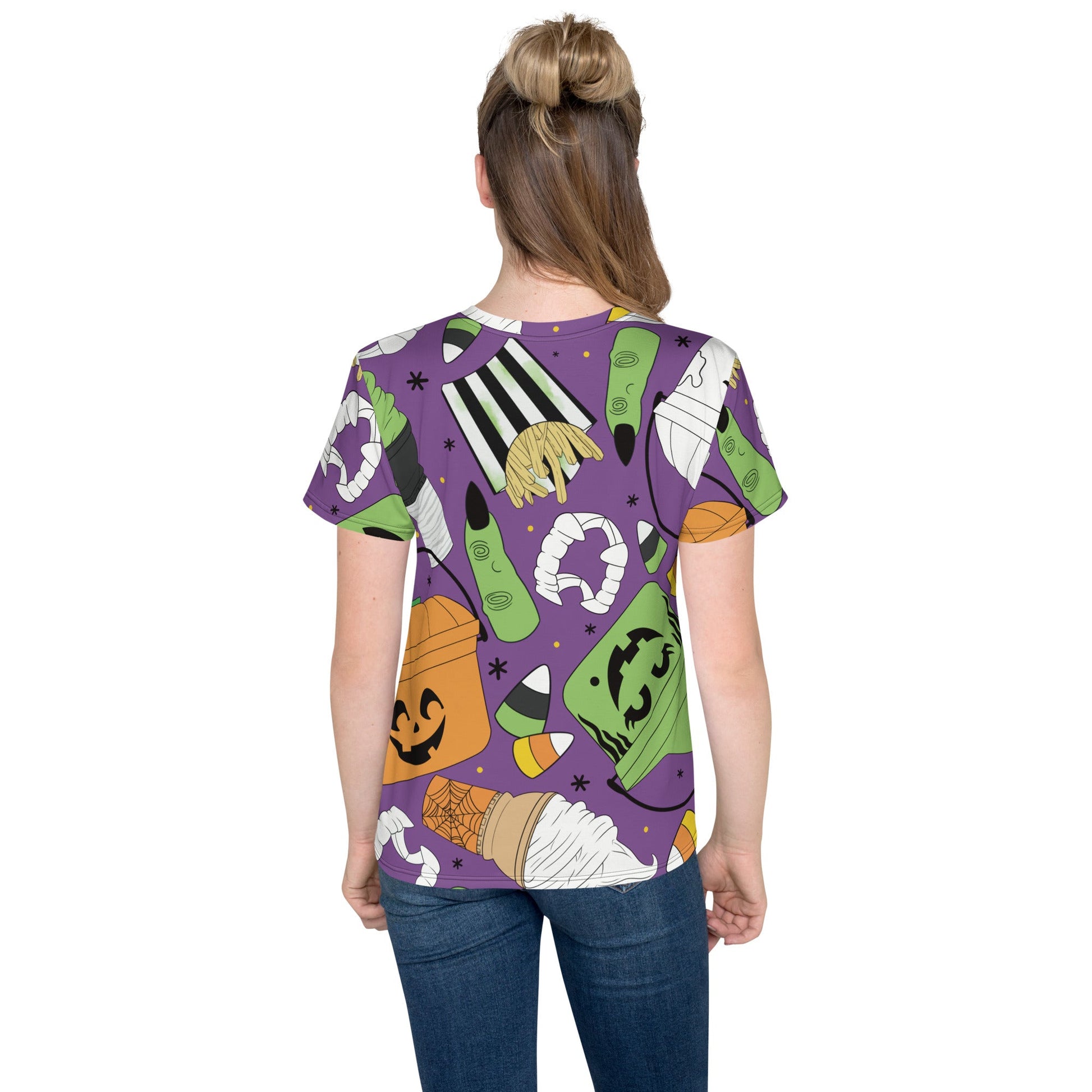 Vintage Halloween Buckets- Purple - Youth crew neck t-shirt activeweardisney boundingLittle Lady Shay Boutique