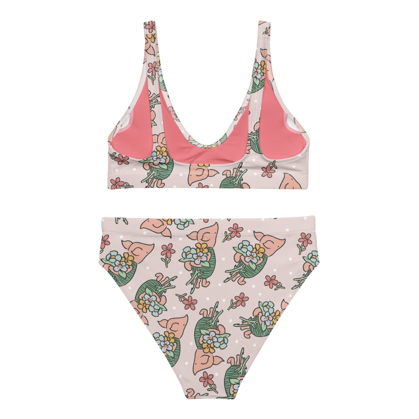 Vintage Piglet Recycled high-waisted bikini castaway caydisney bikiniLittle Lady Shay Boutique