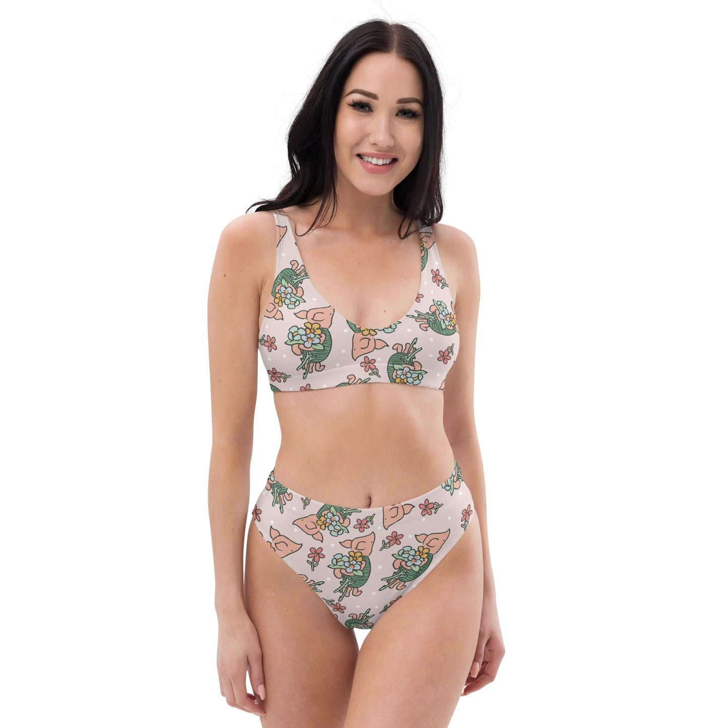 Vintage Piglet Recycled high-waisted bikini castaway caydisney bikiniLittle Lady Shay Boutique