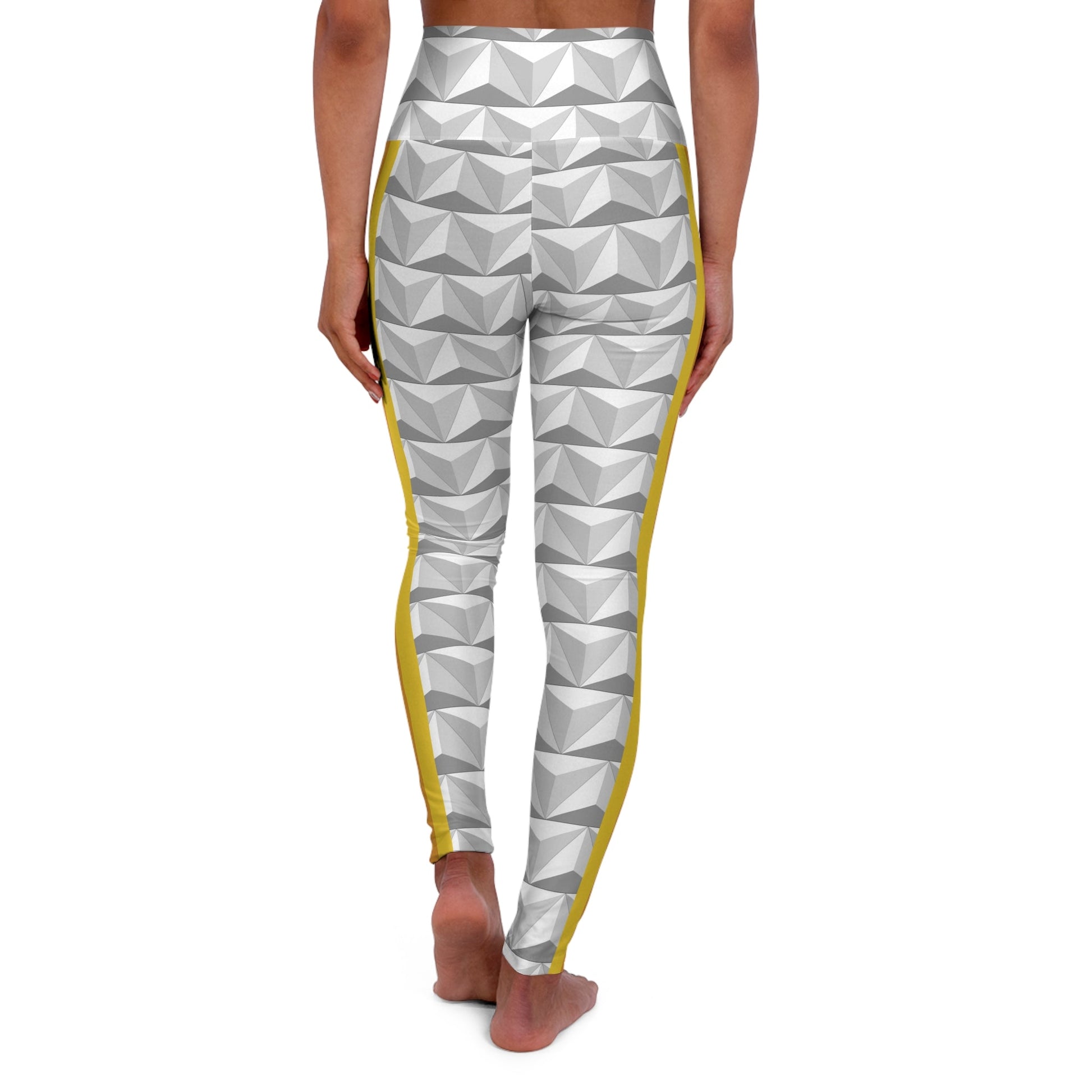 Vintage Spaceship Stripes High Waisted Yoga Leggings- Running Costume, Cosplay active wearActivewearAll Over PrintsLittle Lady Shay Boutique