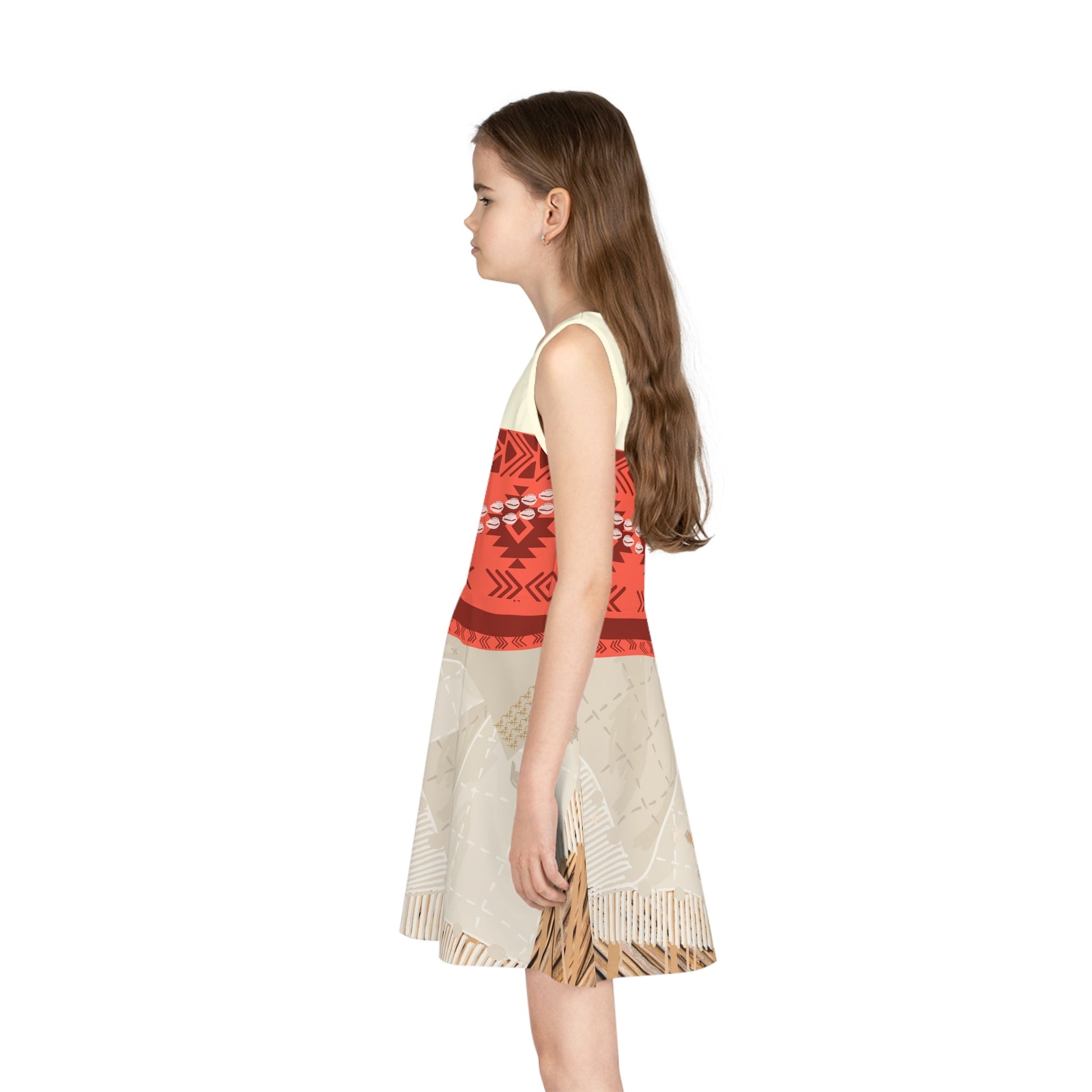 Where the Sky Meets the Sea Girls' Sleeveless Sundress All Over PrintAOPkids dressLittle Lady Shay Boutique